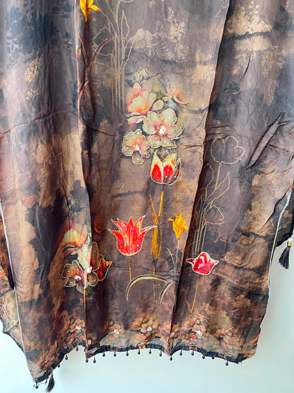 Glass organza printed ladies unstitched suit Rc19316