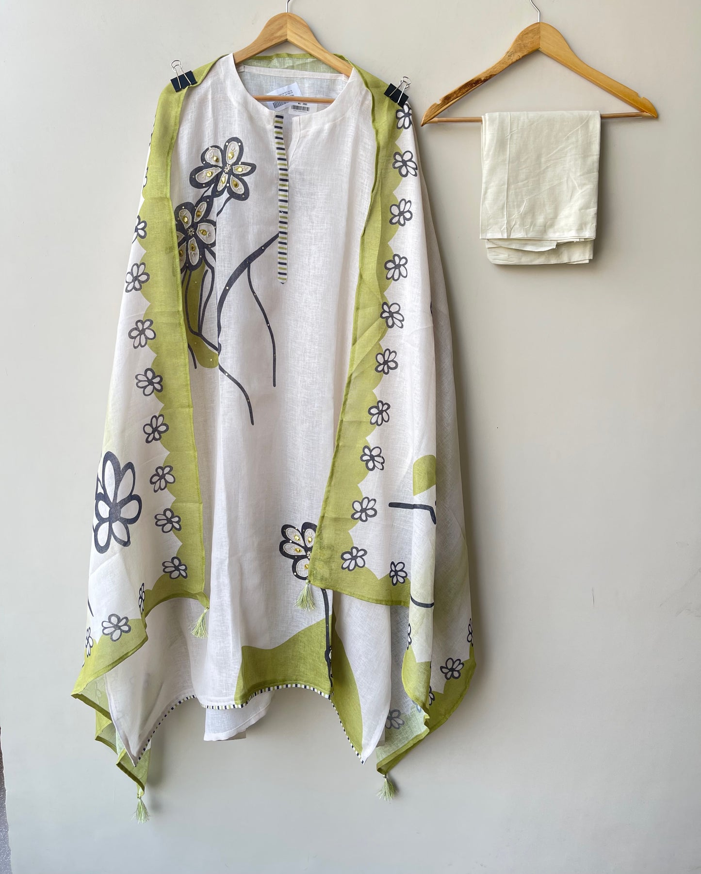 Linen printed unstitched ladies suit Rc18957