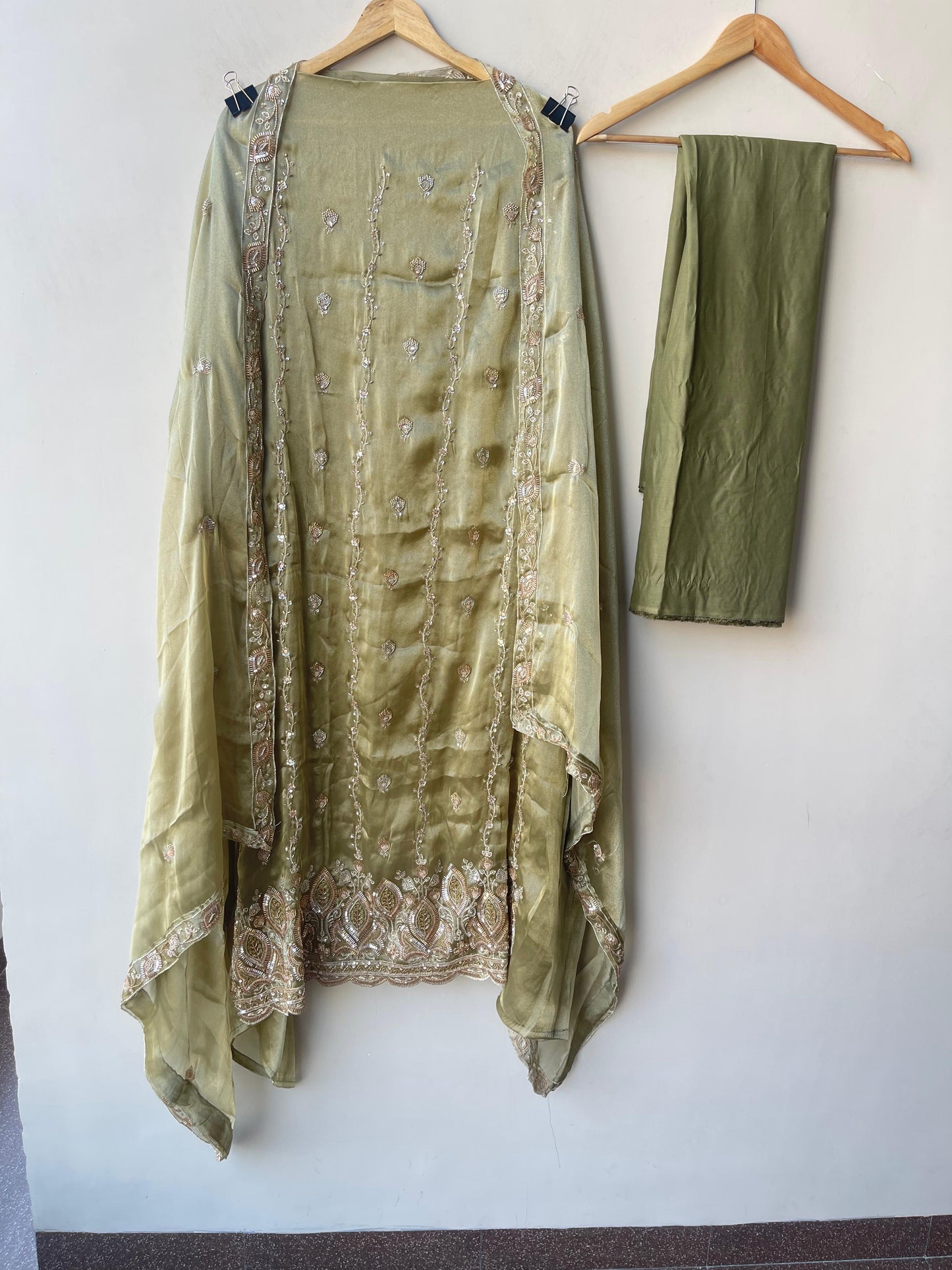 Shimmer glass silk unstitched ladies suit Rc19336 (a)