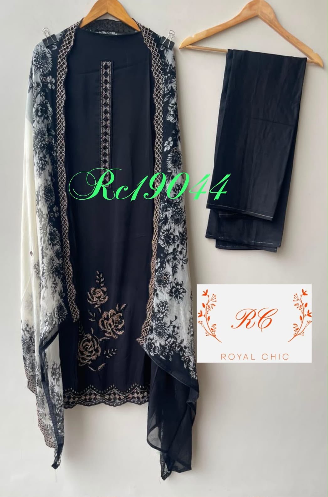 Pure organza unstitched ladies suit Rc19044