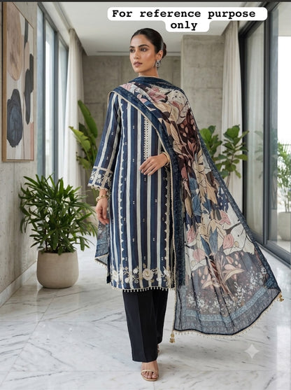 Chantoon satin printed ladies unstitched suit Rc19136