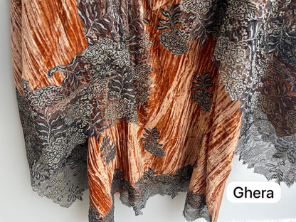 Micra crushed velvet unstitched ladies suit Rc18256