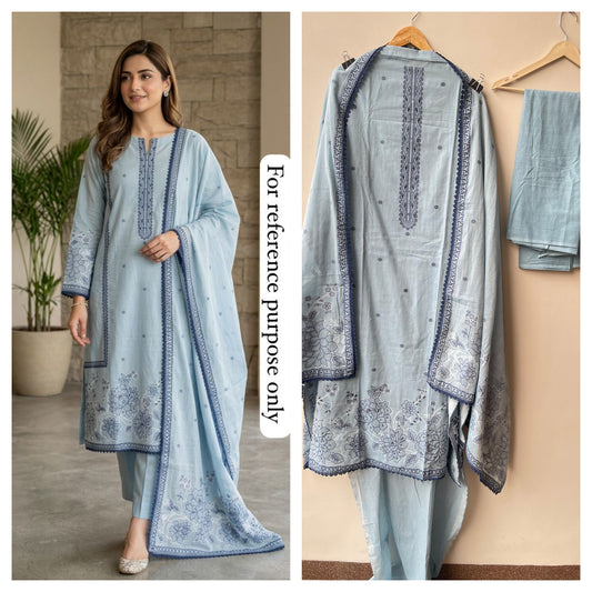 Jhaamdhaani linen unstitched ladies suit Rc18933