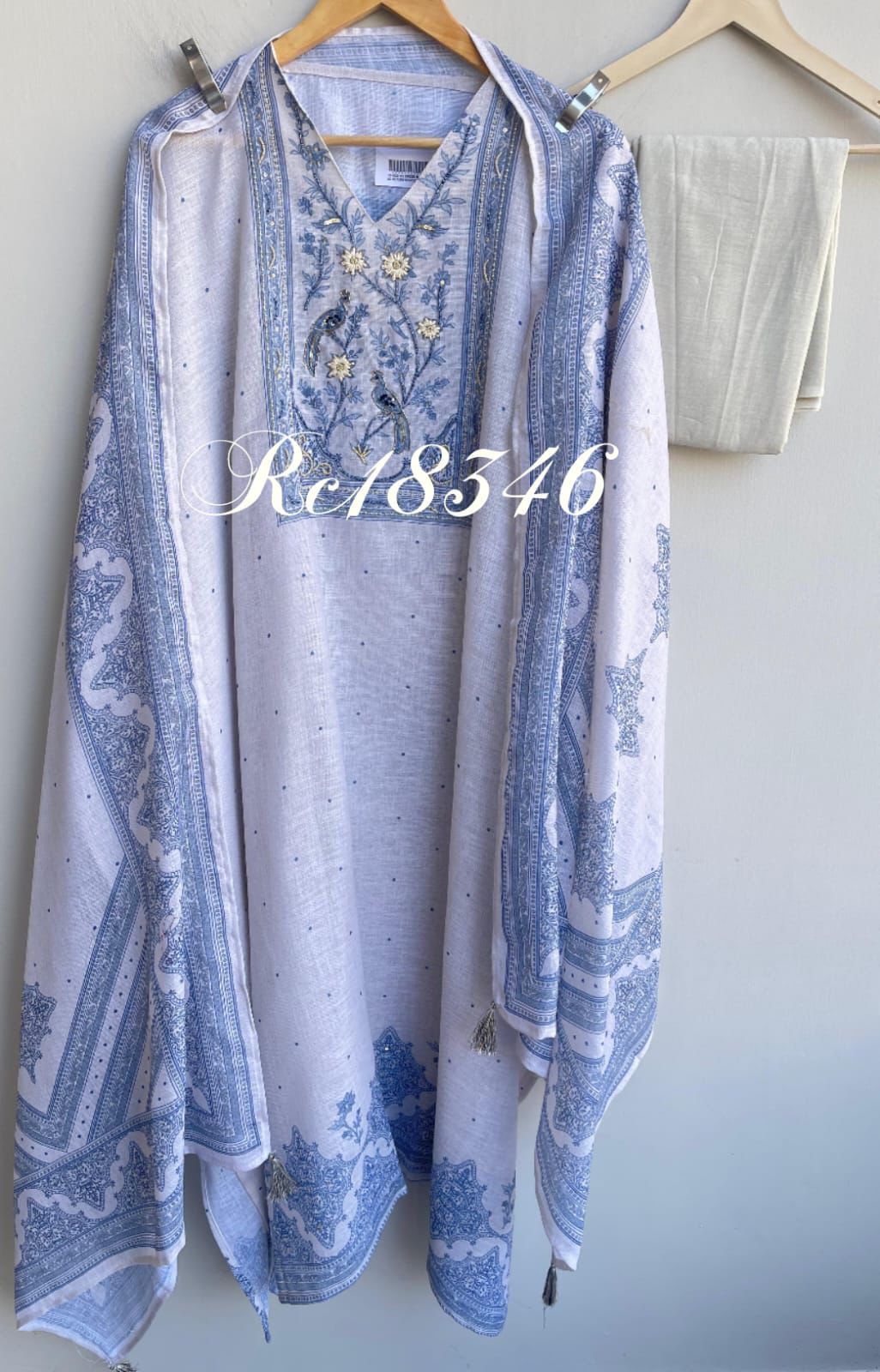 Soft Jute Linen Unstitched Ladies Suit RC-18346 – view 4