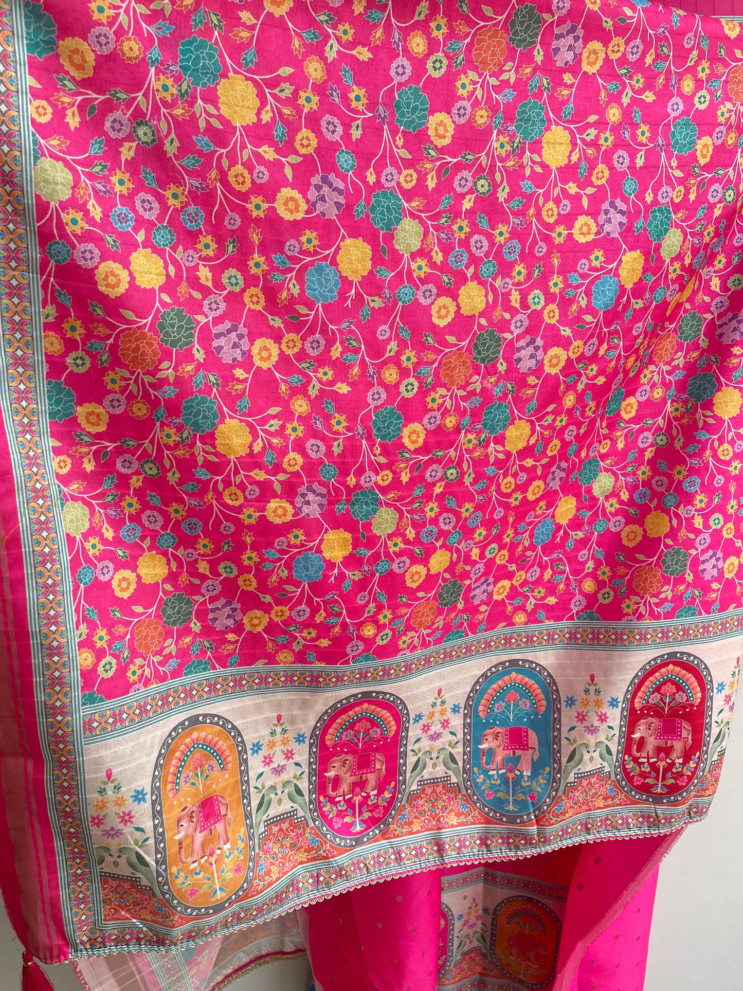 Banarasi shimmer linen unstitched ladies suit Rc18354 (b)