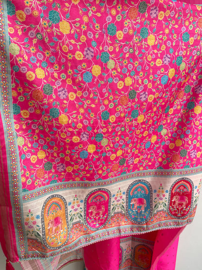 Banarasi shimmer linen unstitched ladies suit Rc18354 (b)