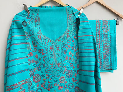 Pashmina woolen embroidered unstitched ladies suit Rc18807 (a)