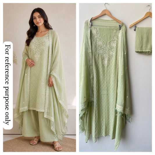 Pure mul chanderi unstitched ladies suit Rc18796 (b)
