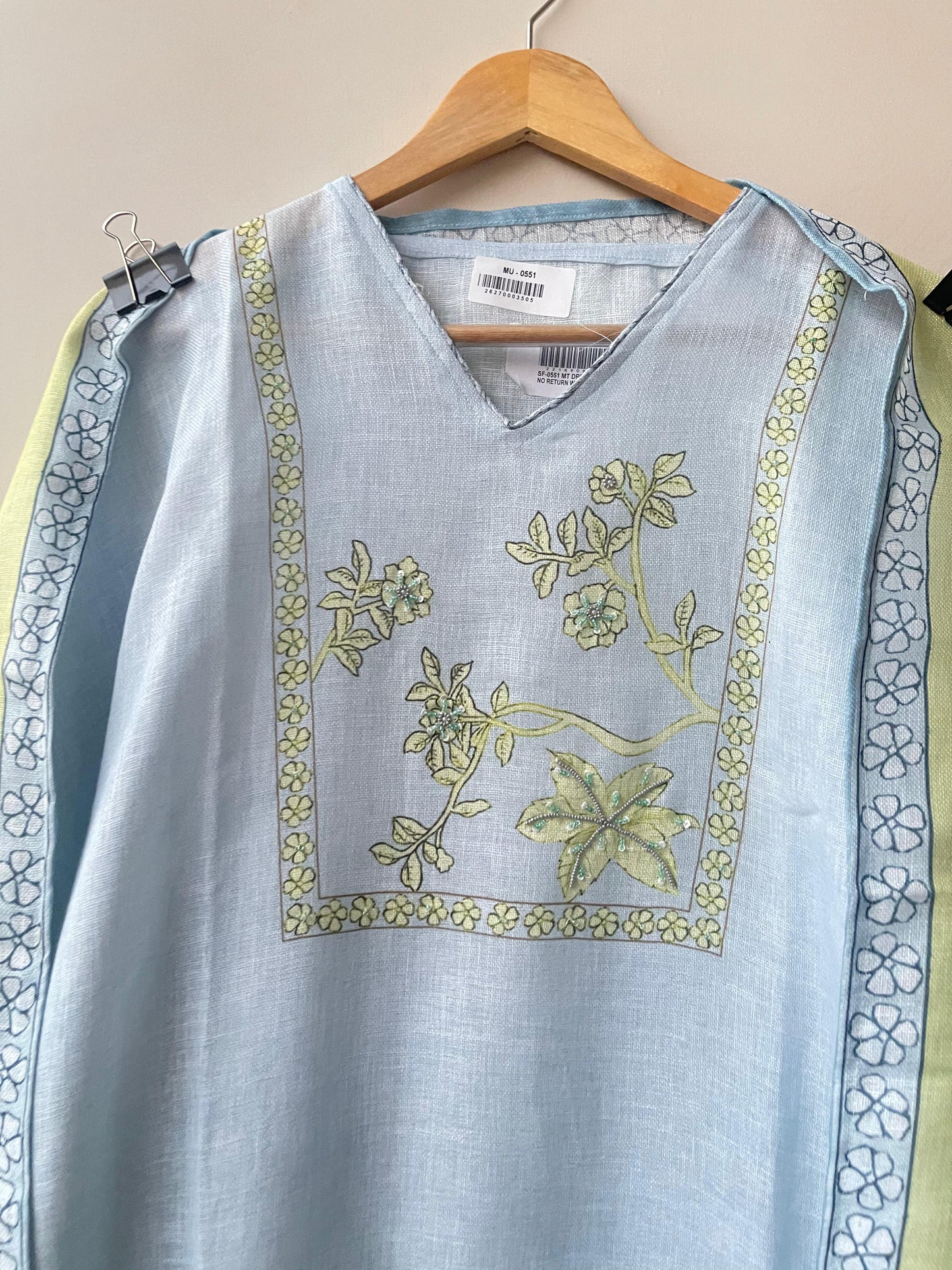 Pure linen printed unstitched ladies suit Rc18914