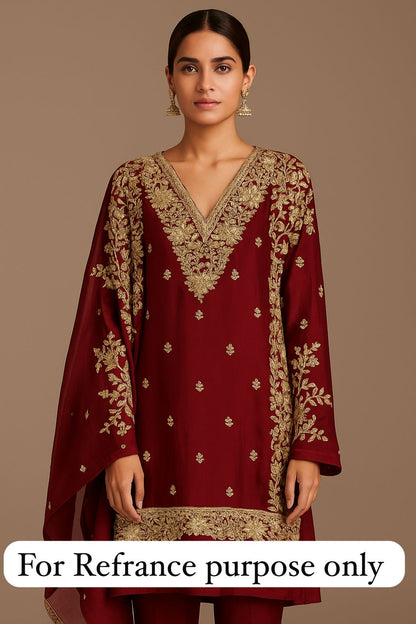 Organza crepe unstitched ladies suit Rc17744 (a)