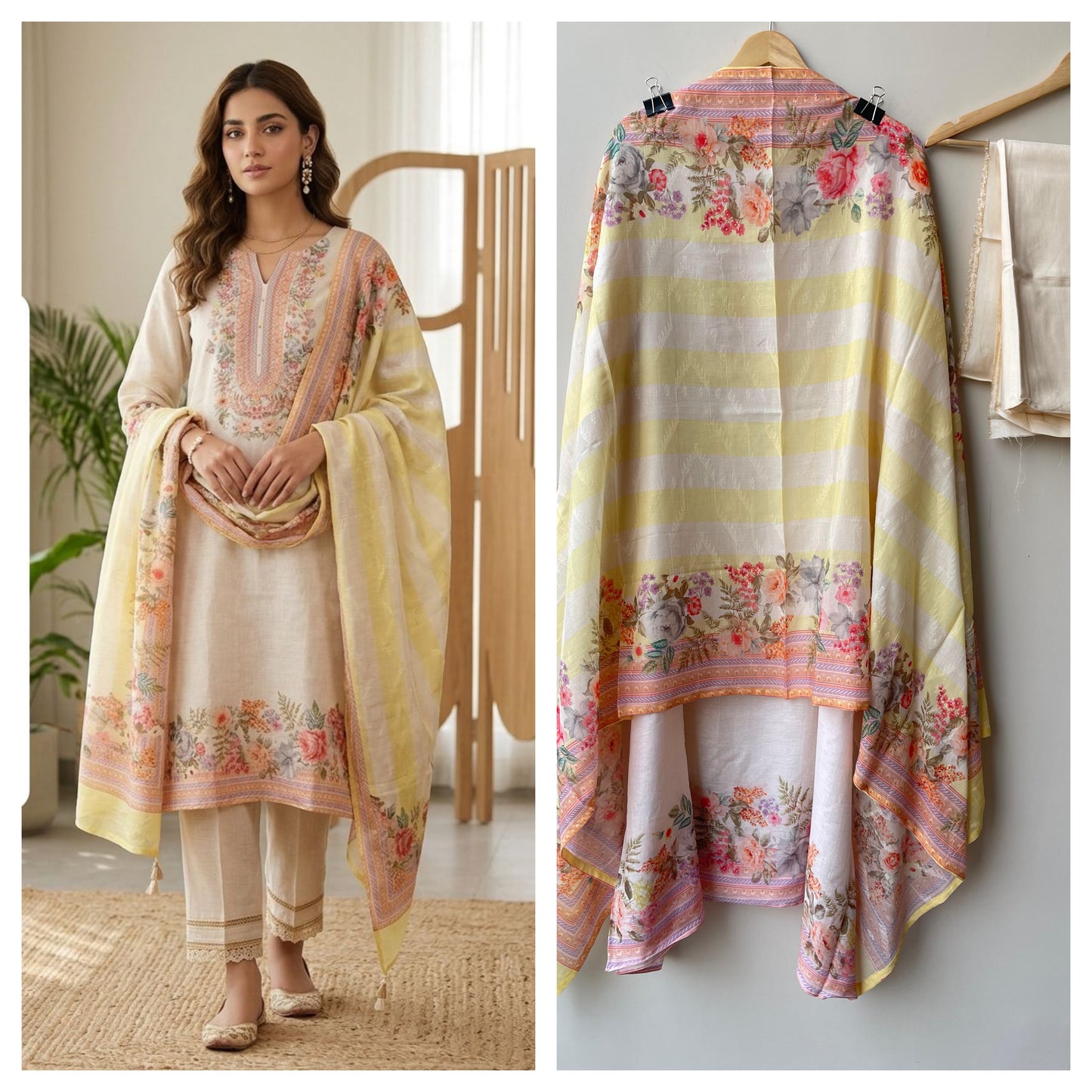 Pure Mul Chanderi Unstitched Ladies Suit RC-18817