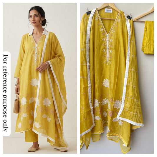 Mul chanderi unstitched ladies suit Rc18943