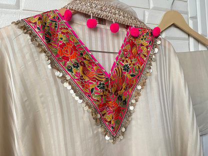 Banarasi shimmer organza silk unstitched ladies suit Rc17815