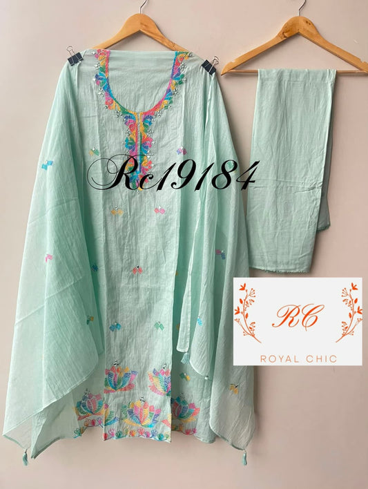 Mul cotton unstitched ladies suit Rc19184