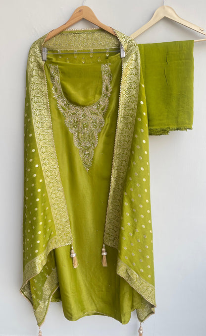 Shimmer Silk Unstitched Ladies Suit RC-17965 – view 3