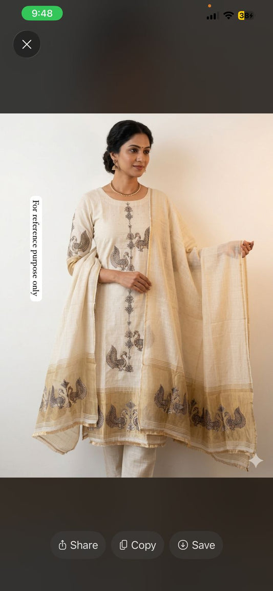 Exclusive mul chanderi ladies unstitched suit Rc18934