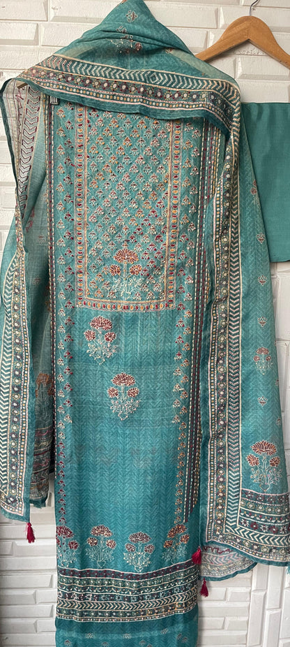 Linen silk unstitched ladies suit Rc17757 (a)