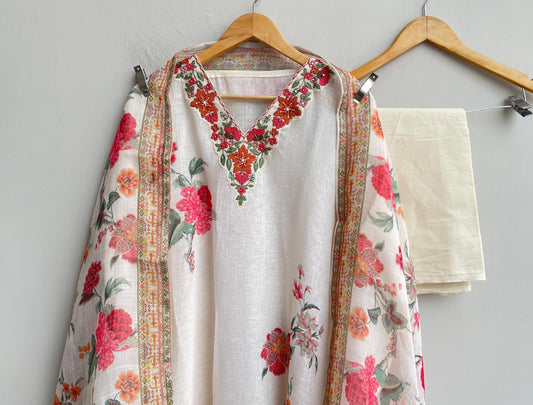 Khaadi linen unstitched ladies suit Rc18580