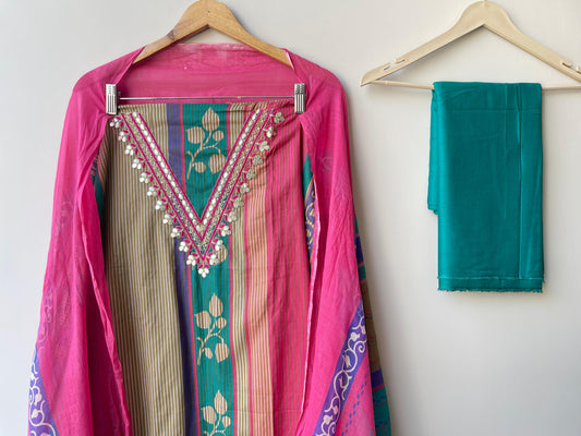 Cotton Printed Unstitched Ladies Suit RC-18670