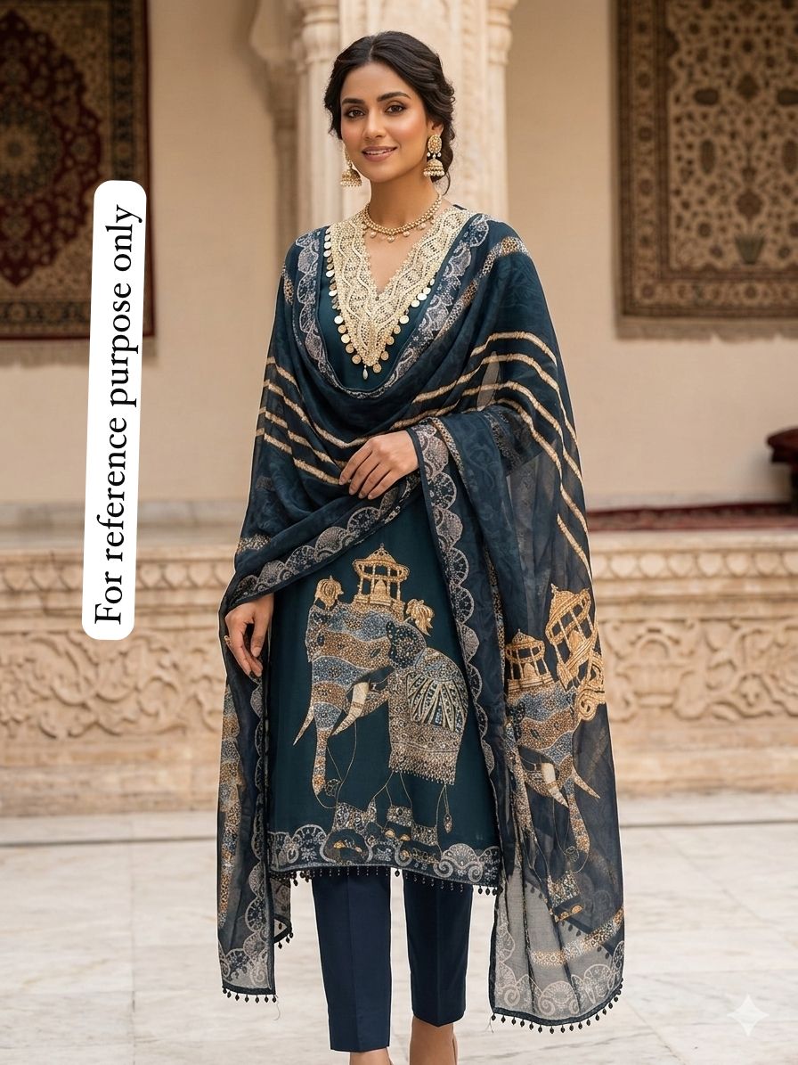 Organza Printed Unstitched Ladies Suit RC-18523 – view 2