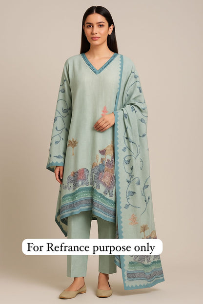 Pure linen unstitched ladies suit Rc17685 (b)