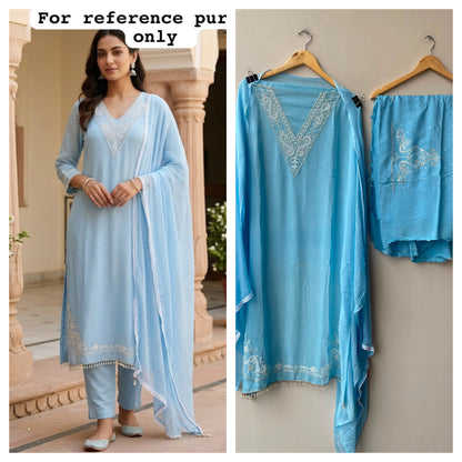 Organza fabric unstitched ladies suit Rc19058