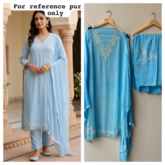 Organza fabric unstitched ladies suit Rc19058