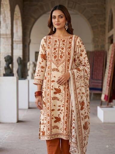 Cotton printed unstitched ladies suit Rc19262 (a)