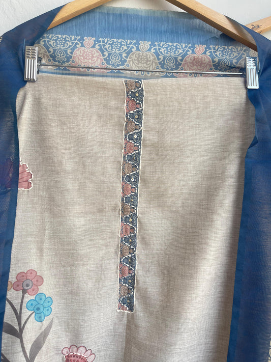 Mul chanderi unstitched ladies suit Rc18820