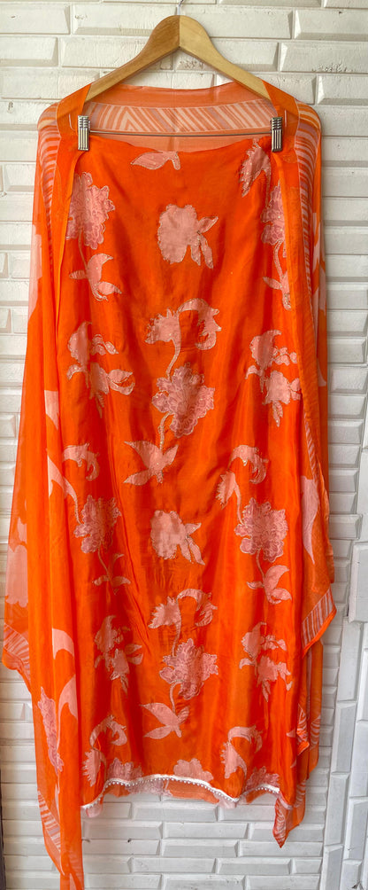 Organza silk unstitched ladies suit Rc17508