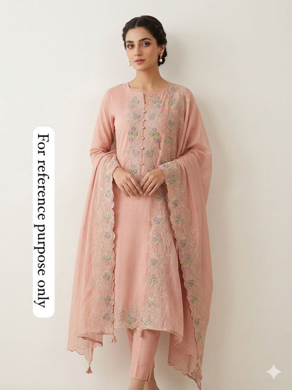 Mul chanderi unstitched ladies suit Rc18762