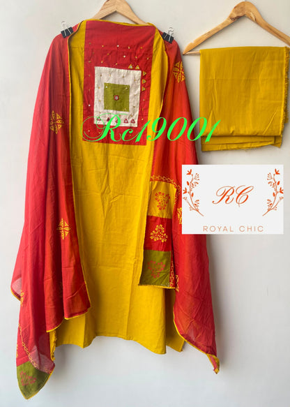 Cotton unstitched ladies suit Rc19001 (a)