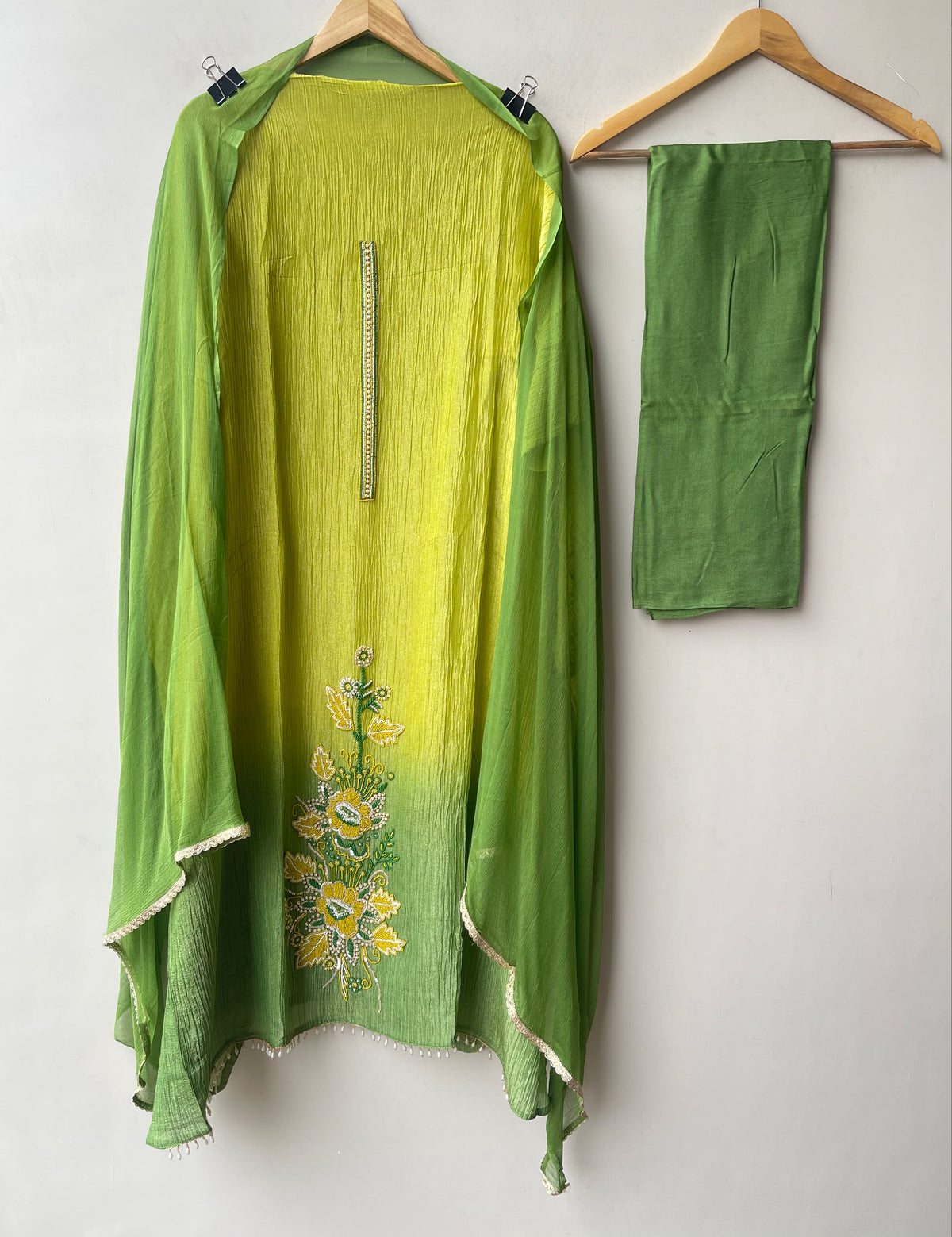 Elegant Shimmer Crushed Tissue Unstitched 3Pcs Designer Suit Set