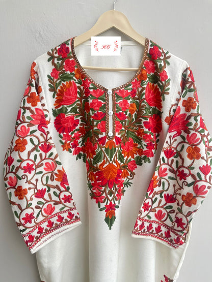 Kashmiri pheron readymade woolen kurta Rc18150