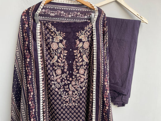 Cotton printed unstitched ladies suit Rc18478 (b)