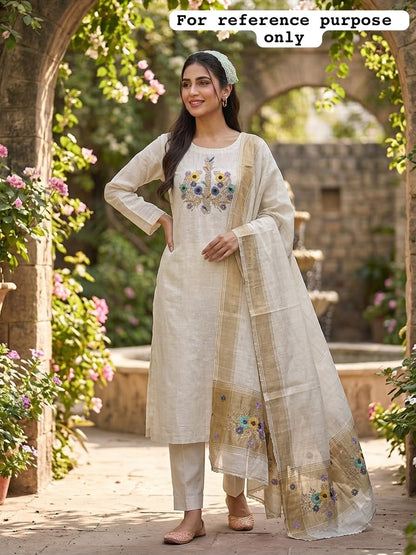 Banarasi mul chanderi ladies unstitched suit Rc19084
