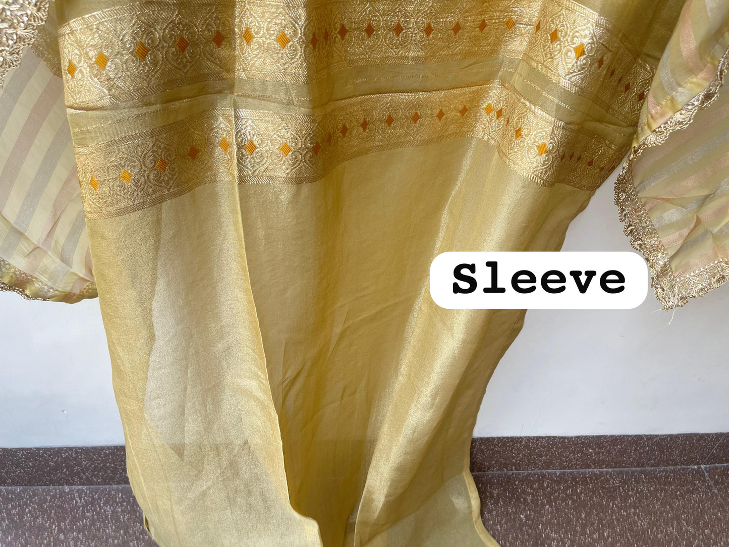 Banarasi shimmer silk printed unstitched ladies suit Rc19333 (b)