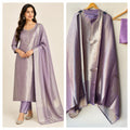 Exquisite Self Shimmer Giraffe Silk Unstitched 3 Pcs Designer Suit Set