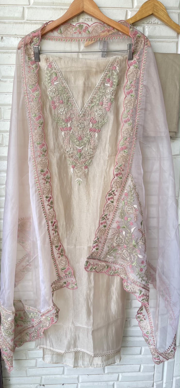 Crushed tissue unstitched ladies suit Rc19287
