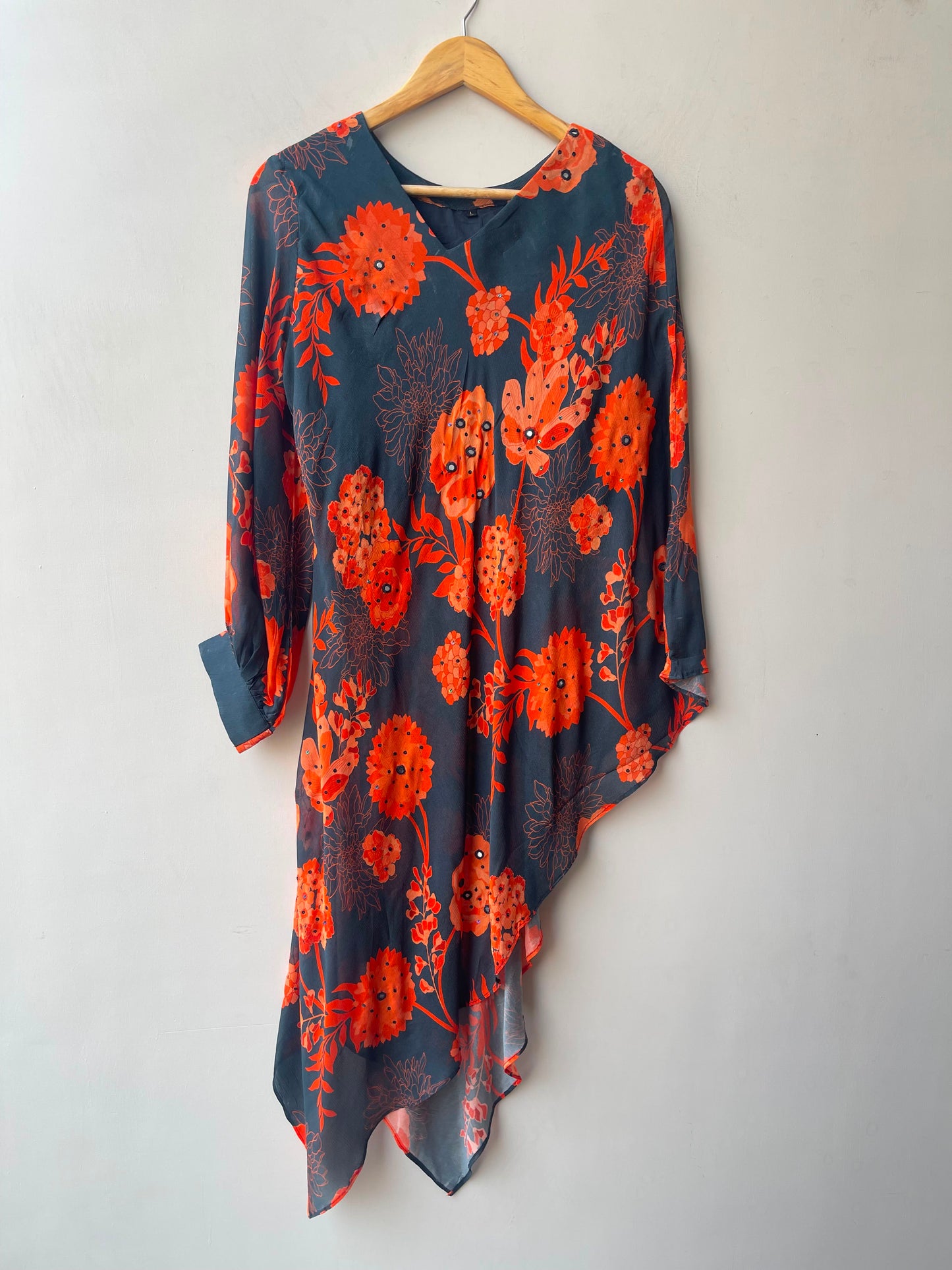 Georgette printed stitched ladies coord set Rc19208