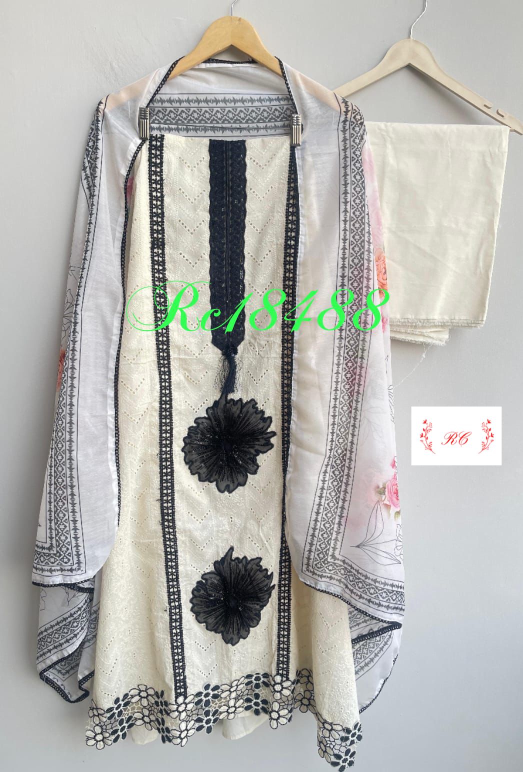Chikan Cotton Unstitched Ladies Suit RC-18488 – view 3