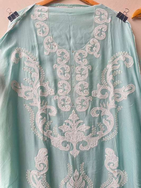 Organza Tuile fabric ladies unstitched suit Rc19131 (c)