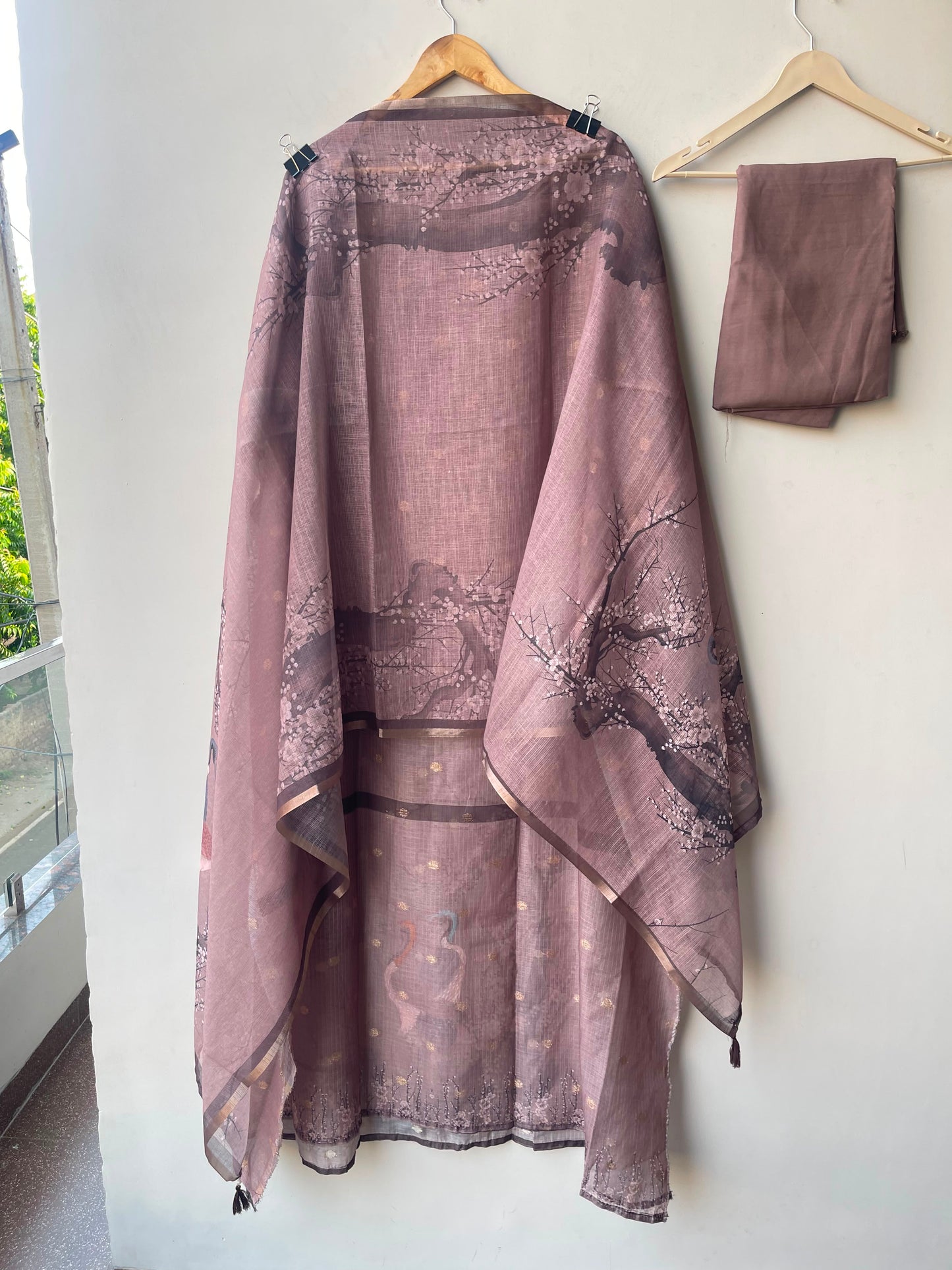 Self Banarasi kota doriya printed unstitched ladies suit Rc19076 (a)