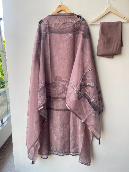 Self Banarasi kota doriya printed unstitched ladies suit Rc19076 (a)