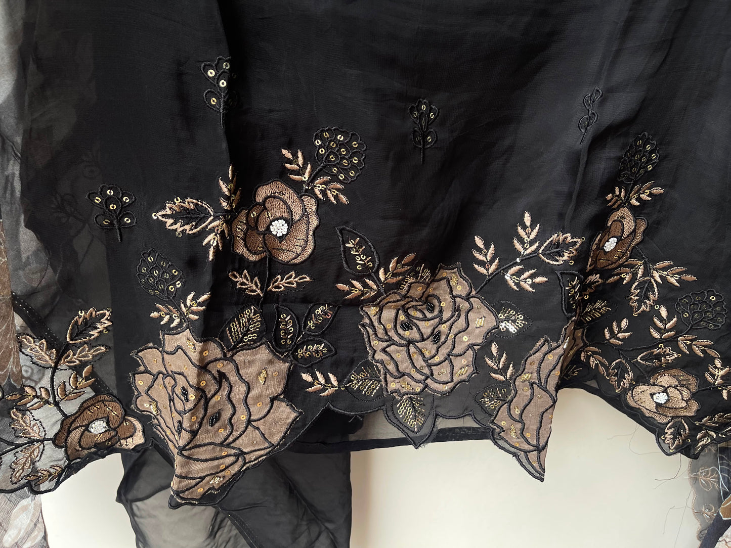 Organza fabric unstitched ladies suit Rc19032