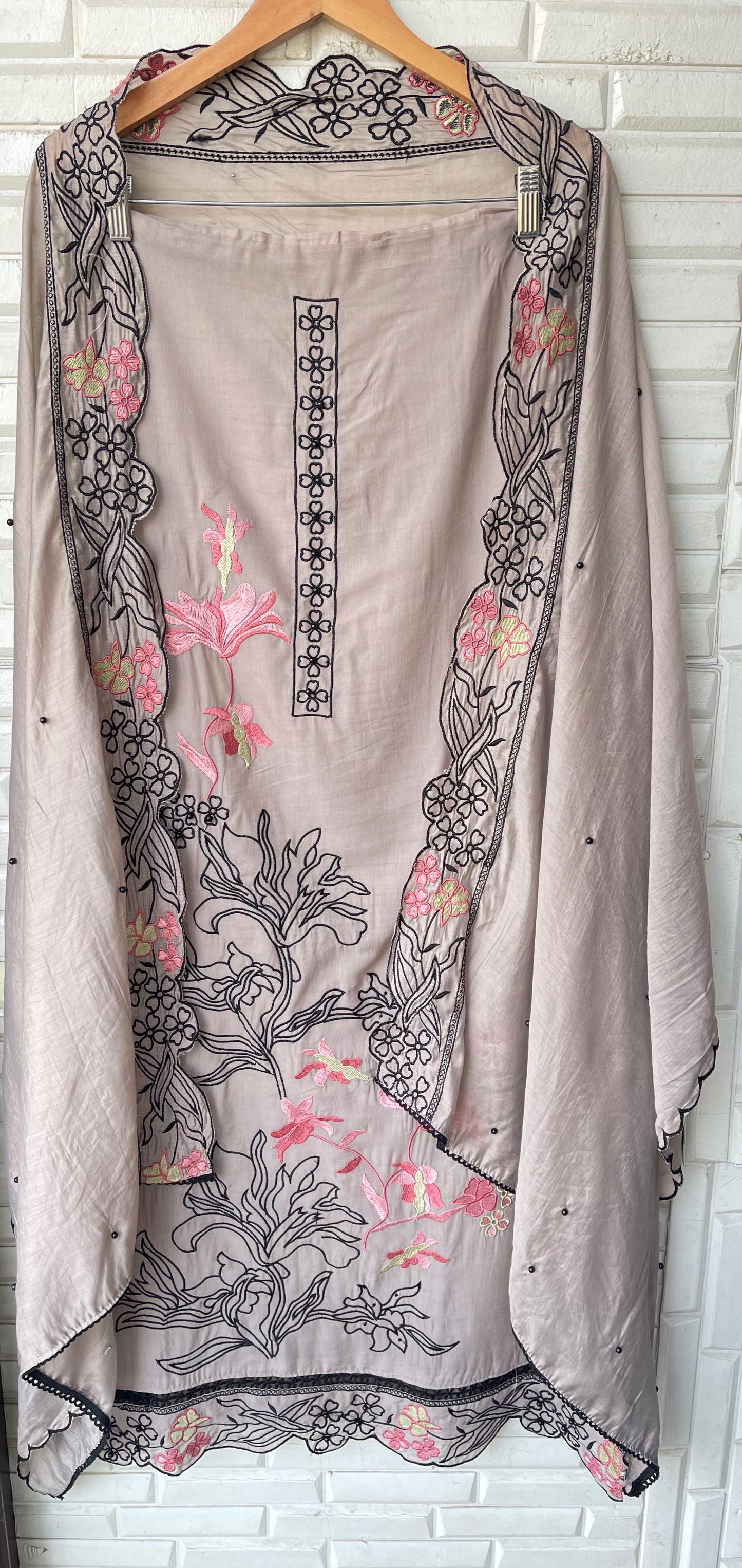 Mul Chanderi Unstitched Ladies Suit RC-18408 – view 3