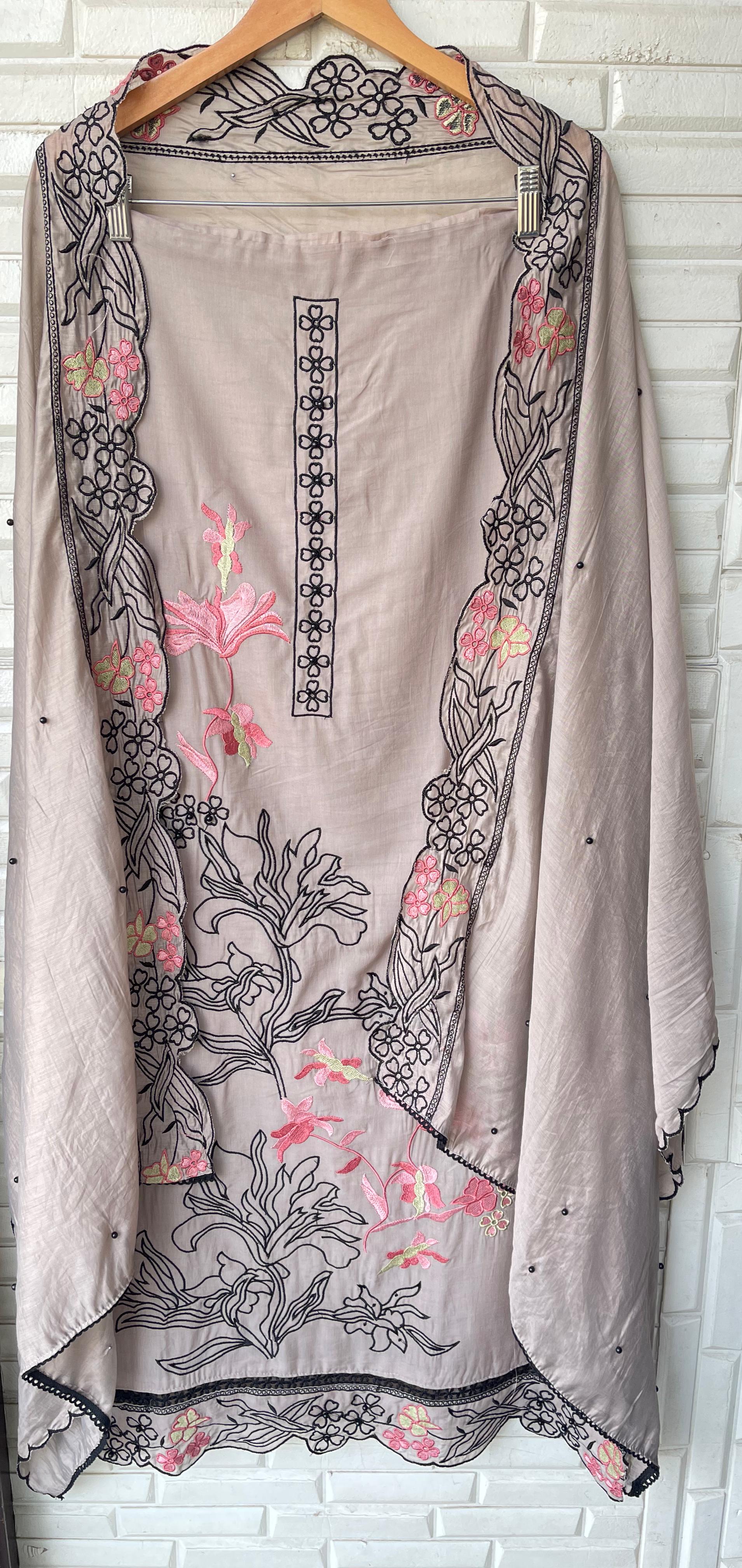 Mul Chanderi Unstitched Ladies Suit RC-18408 – view 3