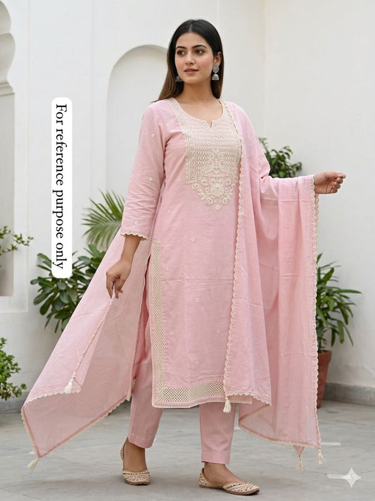 Pure mul chanderi unstitched ladies suit Rc18895 (a)