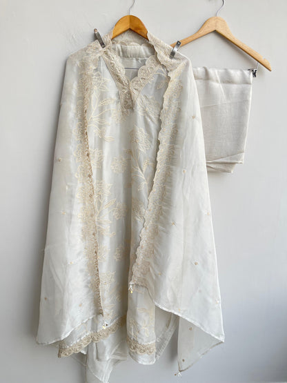 Shimmer organza unstitched ladies suit Rc18439