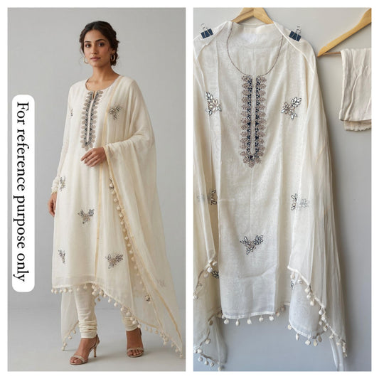 Jute Fabric Unstitched Ladies Suit RC-18835